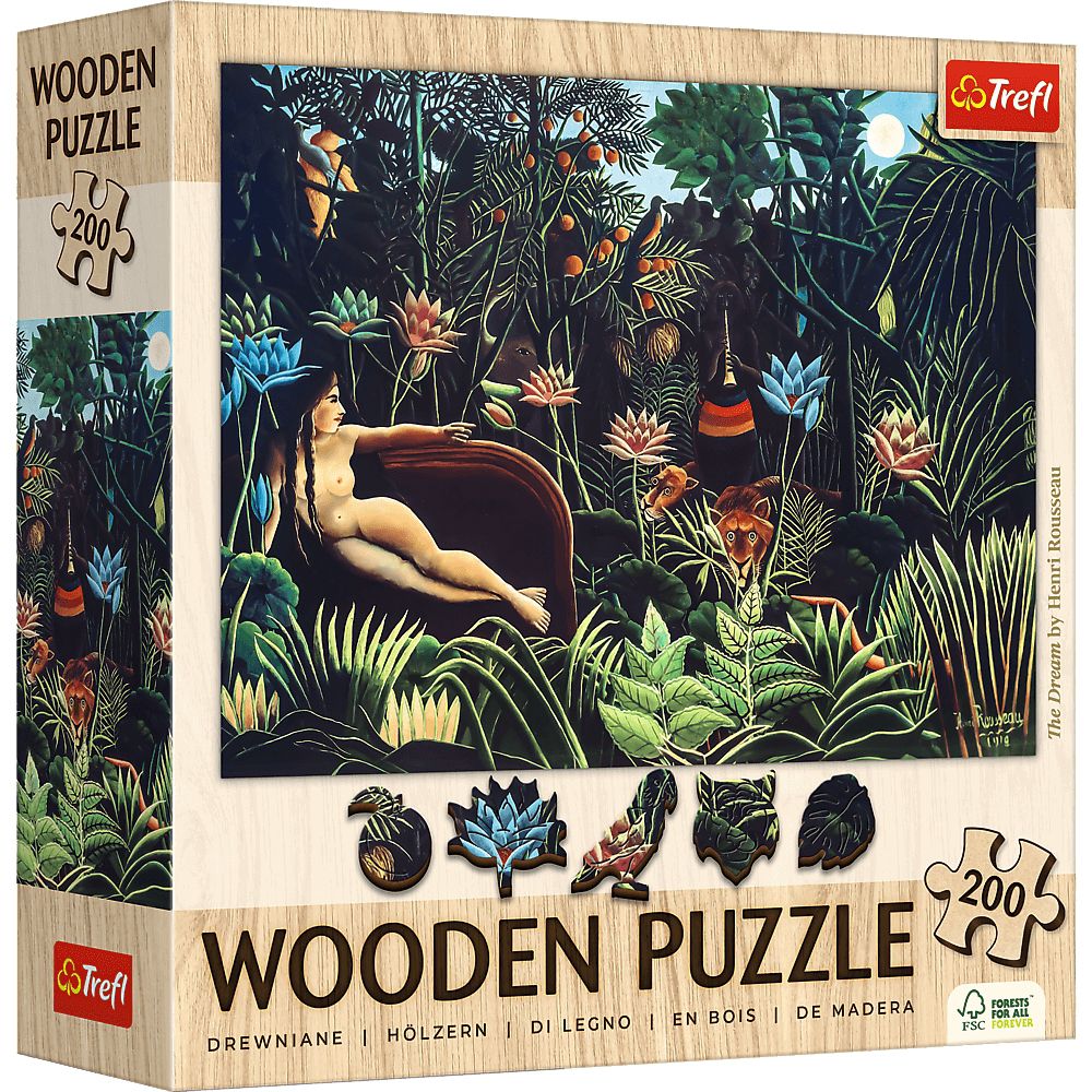 Trefl Holzpuzzle 200 Teile - Henri Rousseau: Der Traum - Trefl Holzpuzzle 200 Teile - Henri Rousseau: Der Traum - von Trefl