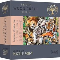 Trefl - Holzpuzzle 500+1 - Wildkatzen im Dschungel von Trefl