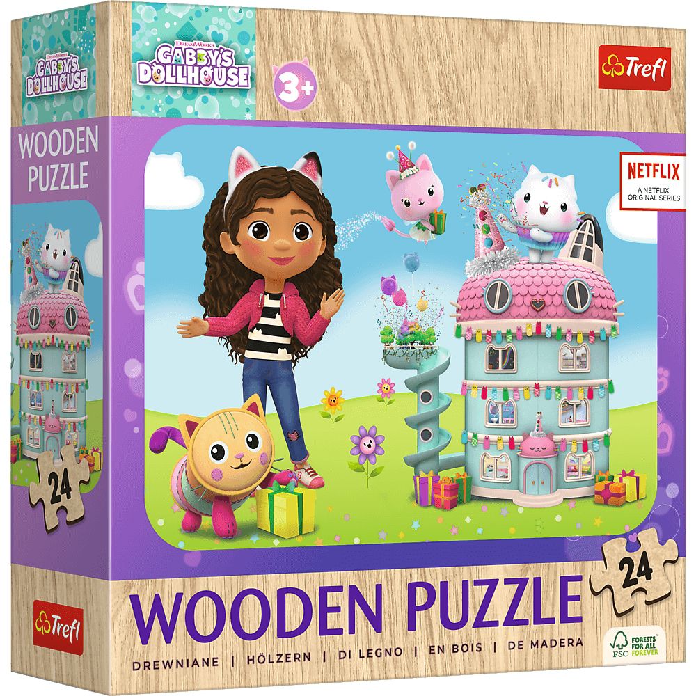 Trefl Holzpuzzle für Kinder 24 Teile - Gabby's Puppenhaus - Trefl Holzpuzzle für Kinder 24 Teile - Gabby's Puppenhaus - von Trefl