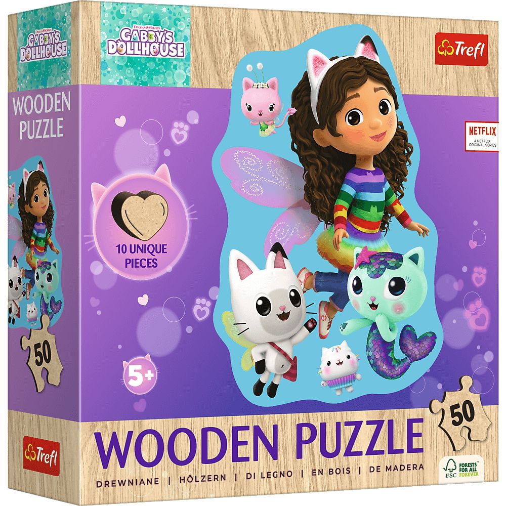 Trefl Holzpuzzle für Kinder 50 Teile - Gabby's Puppenhaus - Trefl Holzpuzzle für Kinder 50 Teile - Gabby's Puppenhaus - von Trefl