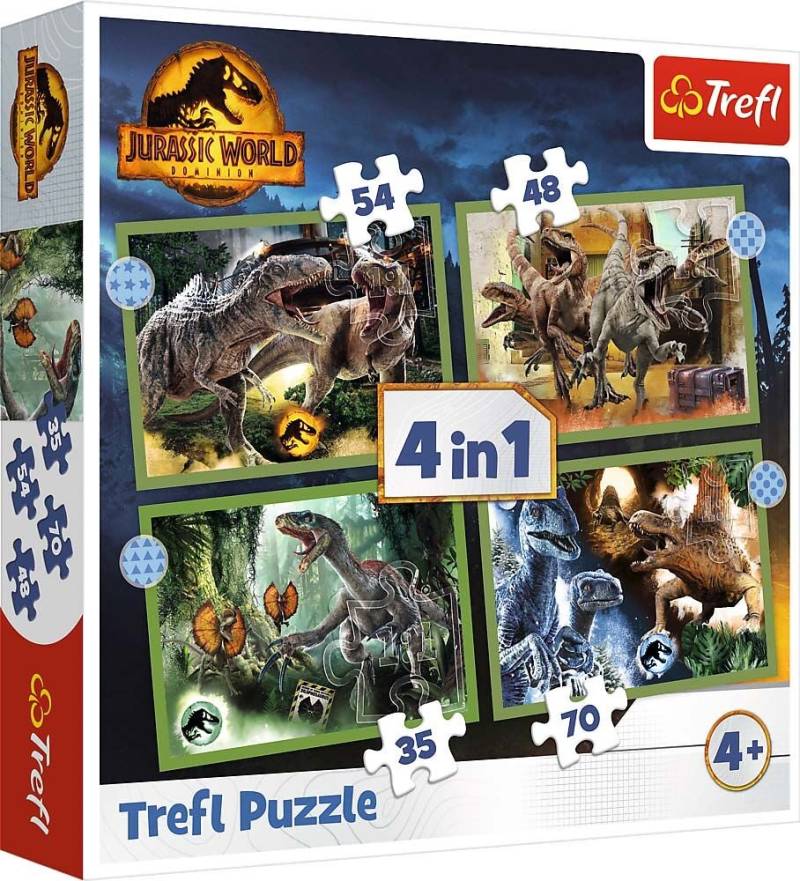 Trefl Jurassic World Puzzles 4-in-1 von Jurassic World