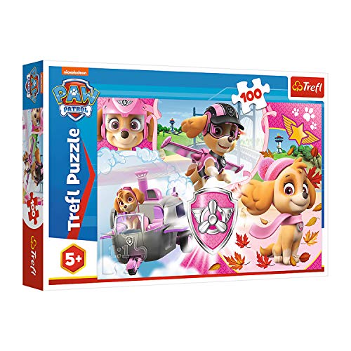 Trefl, Puzzle, Skye in Aktion, PAW Patrol, 100 Teile, für Kinder ab 5 Jahren von Trefl