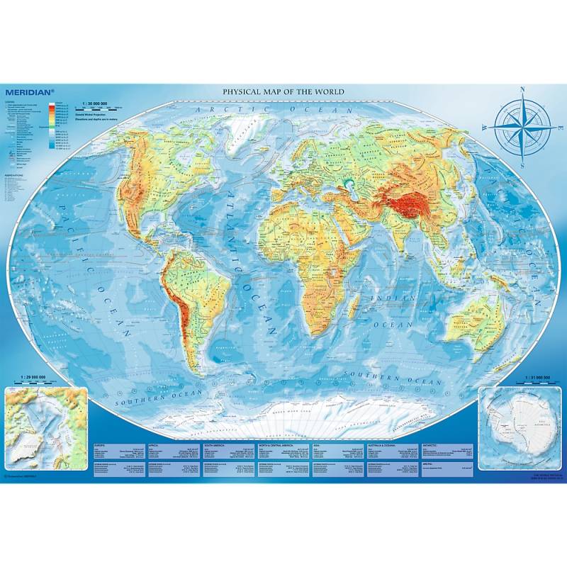 Trefl Large Physical Map of the World 4000 Teile Puzzle Trefl-45007 von Trefl