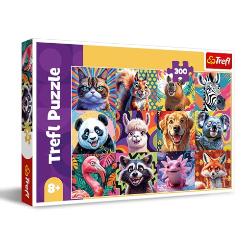 Trefl - Lustige Tierportraits - Puzzle 300 Teile - Bunte Collage mit Tieren, kreative Unterhaltung, Spaß für Kinder ab 8 Jahren Trefl - Lustige Tierportraits - Puzzle 300 Teile - Bunte Collage mit Tieren, kreative Unterhaltung, Spaß für Kinder ab 8 Jahren von Trefl