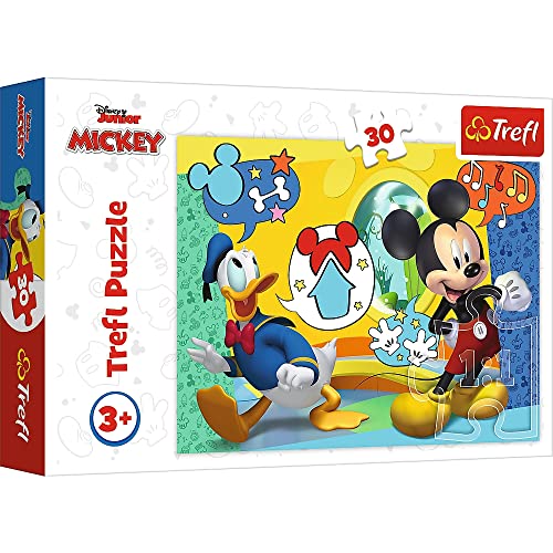 Tréfl - Mickey, Mickey Mouse et Happy House - Puzzle 30 éléments - Puzzles Colorés avec des Personnages Disney, Mickey Mouse, Divertissement créatif, Amusant pour les enfants à partir de 3 ans von Trefl