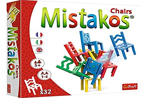 Trefl Mistakos Stühle – Geschicklichkeitsspiel für die Familie, Mistakos Stühle, Sozialspiel, Tower Building Fun für die ganze Familie, für Erwachsene und Kinder ab 5 Jahren von Trefl