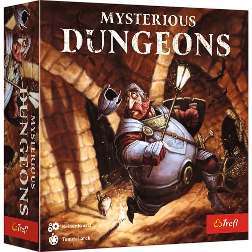 Trefl - Mysterious Dungeons - Geheimnisvoller Untergrund - Familienstrategiespiel, Gänge Bauen und Schätze sammeln, Einzelspieler-Variante, Partyspiel für Erwachsene Kinder ab 6 Jahren, 02403 von Trefl