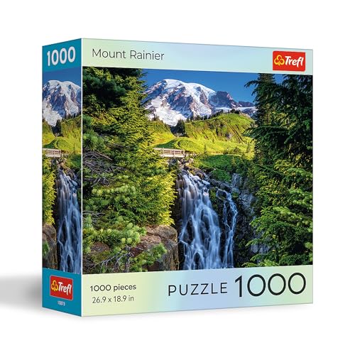 Trefl National Parks Mount Rainier - 1000 Teile Puzzle 68,6 x 48,3 cm DIY Puzzle, kreativer Spaß, klassisches Puzzle für Erwachsene und Kinder ab 12 Jahren von Trefl