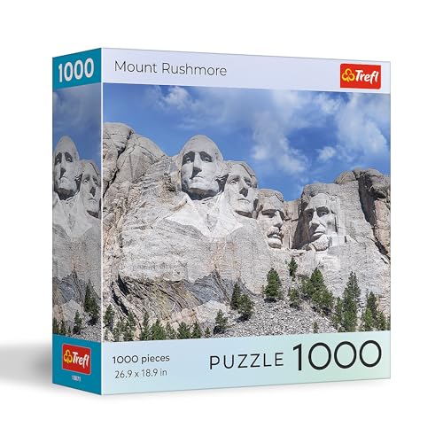 Trefl National Parks Mount Rushmore - 1000 Teile Puzzle 68,6 x 48,3 cm DIY Puzzle, kreativer Spaß, klassisches Puzzle für Erwachsene und Kinder ab 12 Jahren von Trefl