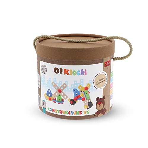 Trefl - O!Konstruktionsbausteine - 35er Set - Holzspielzeug, Holzbausteine für Kleinbauer, Steine, Schrauben, Werkzeuge, Umweltfreundliches Spielzeug für Jahre für Kinder ab 3 Jahren Trefl - O!Konstruktionsbausteine - 35er Set - Holzspielzeug, Holzbausteine für Kleinbauer, Steine, Schrauben, Werkzeuge, Umweltfreundliches Spielzeug für Jahre für Kinder ab 3 Jahren von Trefl