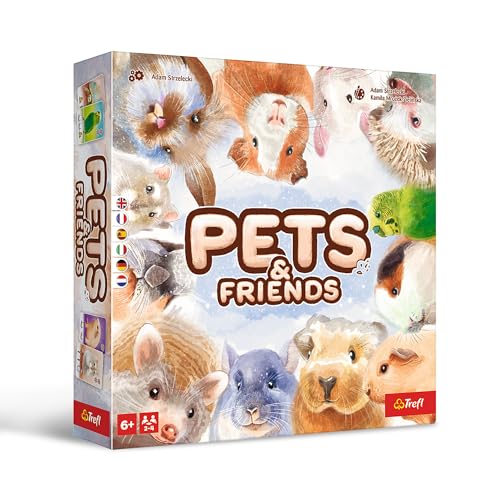 Trefl - Pets & Friends - Familienkartenspiel, Haustiere, Familienspiel für Tierliebhaber, Mit Unerwarteten Wendungen, für Erwachsene und Kinder ab 6 Jahren von Trefl