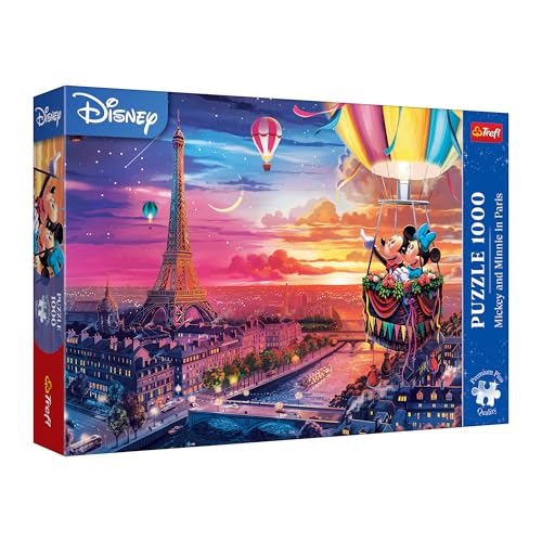 Trefl Premium Plus Quality - Disney Micky & Minnie Puzzle in Paris - 1000 Teile - Serie Lieblingshelden-Puzzles für Erwachsene und Kinder ab 14 Jahren von Trefl