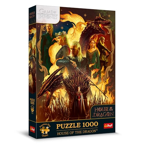 Trefl Premium Plus Quality - Games of Thrones Puzzle: House of The Dragon - 1000 Teile, eine Puzzleserie mit Lieblingshelden, für Erwachsene und Kinder ab 14 Jahren von Trefl