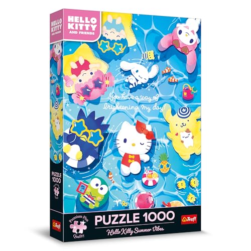 Trefl Premium Plus Quality - Hello Kitty Summer Vibes Puzzle - 1000 Teile, eine Puzzleserie mit Lieblingshelden, für Erwachsene und Kinder ab 14 Jahren von Trefl