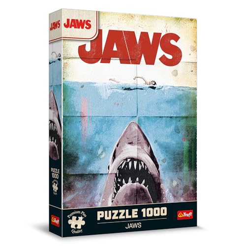 Trefl Premium Plus Quality - Jaws Puzzle - 1000 Teile, eine Puzzleserie mit Lieblingshelden, für Erwachsene und Kinder ab 14 Jahren von Trefl