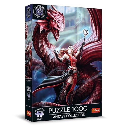 Trefl Premium Plus Quality - Puzzle Fantasy Collection: Scharlachroter Magier - 1000 Elemente, Serie von Bildern aus der Fantasy-Welt, Anne Stokes, für Erwachsene und Kinder ab 12 Jahren von Trefl