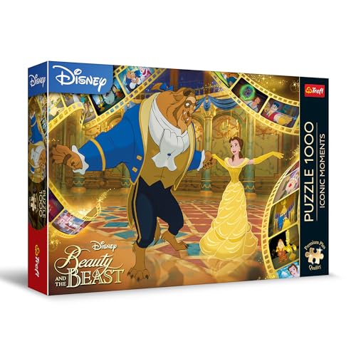 Trefl Premium Plus Quality - Puzzle Iconic Moments: Die Schöne und das Biest - 1000 Elemente, Puzzle-Serie mit Lieblingshelden, Ideale Anpassung der Teile, für Erwachsene und Kinder ab 12 Jahren von Trefl