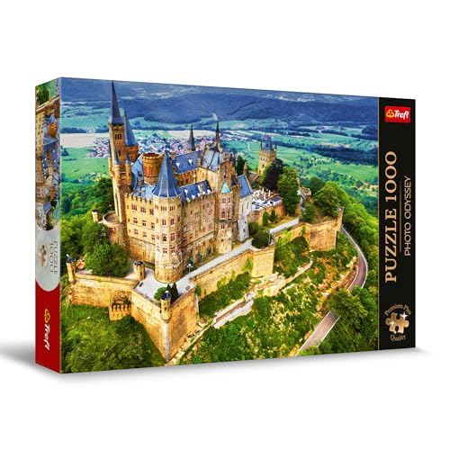 Trefl Premium Plus Quality - Puzzle Photo Odyssey: Burg Hohenzollern, Deutschland - 1000 Elemente, Einzigartige Fotoserie, Ideale Anpassung der Teile, für Erwachsene und Kinder ab 12 Jahren von Trefl