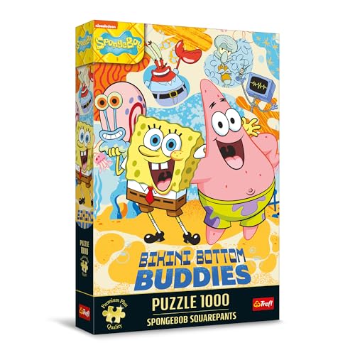 Trefl Premium Plus Quality - Puzzle Spongebob Ecken - 1000 Elemente, Serie Puzzle-Serie mit Lieblingshelden, für Erwachsene und Kinder ab 14 Jahren von Trefl