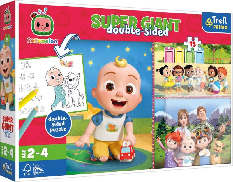 Trefl Primo Cocomelon Super Giant Puzzle 15 Teile von Cocomelon