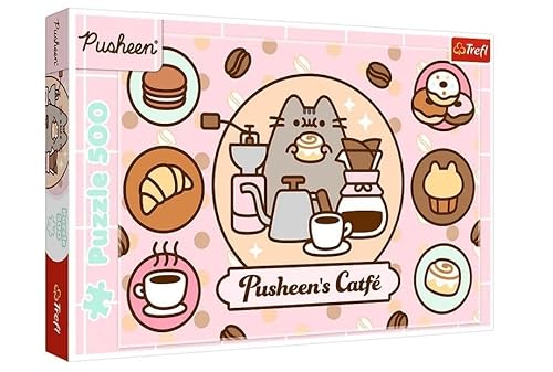 Trefl - Pusheen im Café - Puzzle 500 Teile - DIY Puzzle, Kreative Unterhaltung, für Erwachsene und Kinder ab 10 Jahren von Trefl