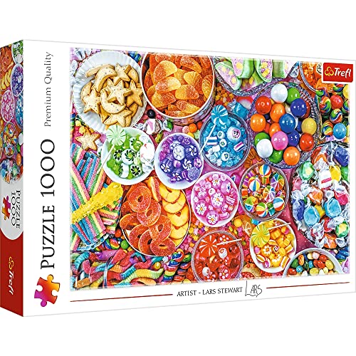 Trefl 10713 1000 Teile Bunte, DIY, kreative Unterhaltung, Spaß, Gummibärchen, Lutscher, Puzzles für Erwachsene und Kinder ab 12 Jahren, Leckere Süßigkeiten von Trefl