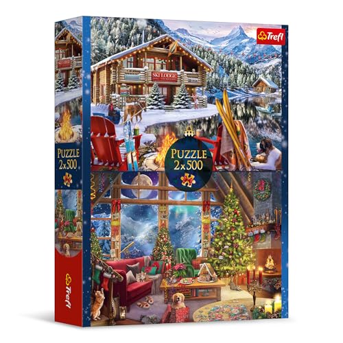 Trefl – 2-in-1-Puzzle: Weihnachten in den Bergen – 2 x 500 Teile – Set mit Zwei Puzzles, DIY, kreative Unterhaltung, für Erwachsene und Kinder ab 10 Jahren Trefl – 2-in-1-Puzzle: Weihnachten in den Bergen – 2 x 500 Teile – Set mit Zwei Puzzles, DIY, kreative Unterhaltung, für Erwachsene und Kinder ab 10 Jahren von Trefl