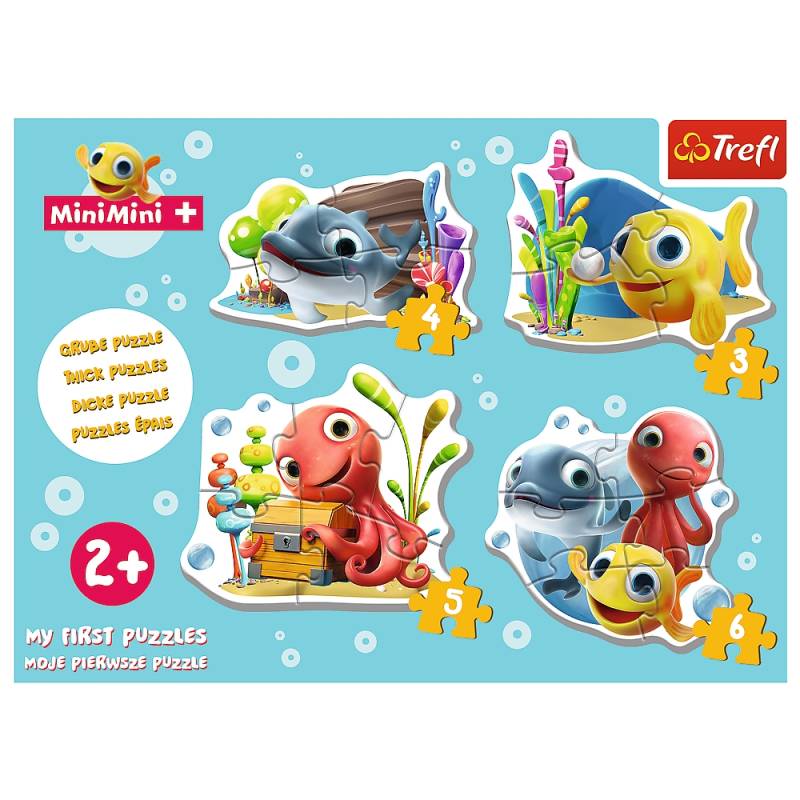 Trefl Rahmenpuzzle - 4 Puzzles - Baby Classic Fish MiniMini 3 Teile Puzzle Trefl-36125 von Trefl