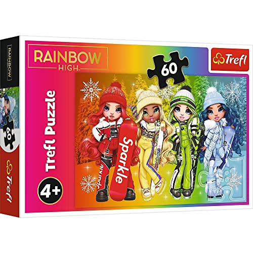 Tréfl - Rainbow High, Poupées Joyeuses - Puzzle 60 Elements - Puzzle Coloré avec des Personnages de Conte de Fées Rainbow High, Divertissement Créatif, Amusement pour les Enfants à partir de 4 ans von Trefl