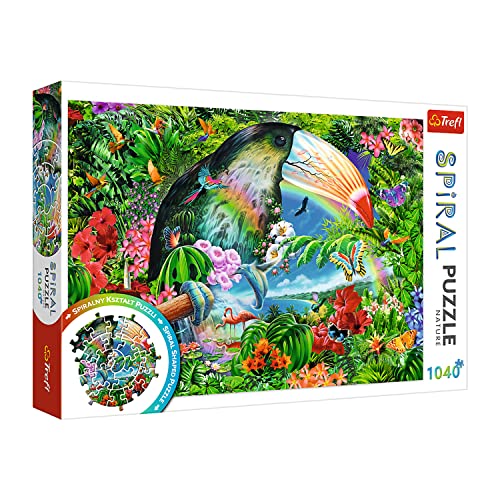 Spiral Puzzle Tropische Tiere (Puzzle): Panoramapuzzle von Trefl