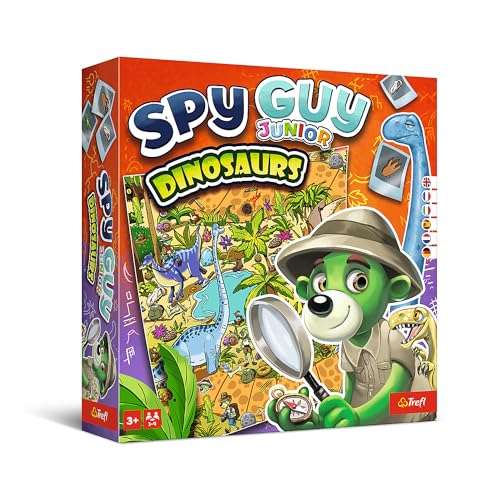 Trefl - Spy Guy Junior Dinosaurs - Kooperatives Detektivspiel für die Kleinsten, Suchen Sie Beweise und Fassen Sie den Schurken, Lernen Sie Dinosaurier kennen, für Kinder ab 3 Jahren von Trefl