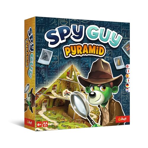 Trefl - Spy Guy Pyramide - Kooperatives Beobachtungsspiel, Räumlicher Spielplan mit beweglichen Elementen, Familienbrettspiel für Erwachsene und Kinder ab 6 Jahren von Trefl