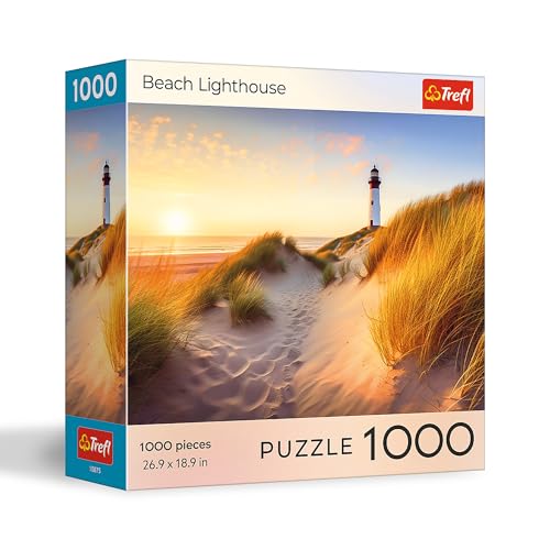 Trefl Sunset Beach Lighthouse - 1000 Teile Puzzle 68,6 x 48,3 cm DIY Puzzle, kreativer Spaß, klassisches Puzzle für Erwachsene und Kinder ab 12 Jahren von Trefl