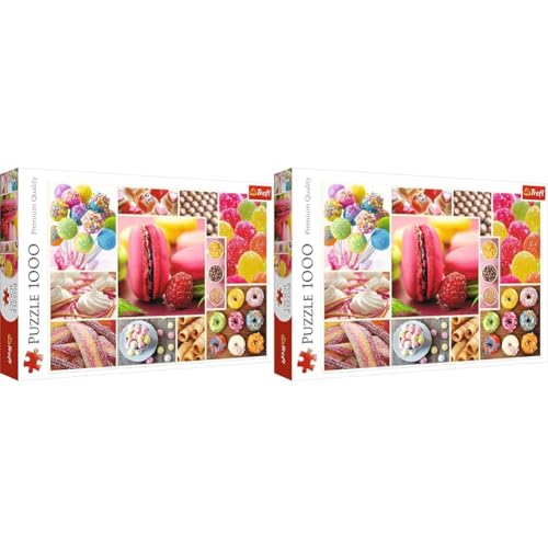 Trefl TR10469 Bonbons, Collage 1000 Teile, Premium Quality, für Erwachsene und Kinder ab 12 Jahren Puzzle, Farbig (Packung mit 2) von Trefl