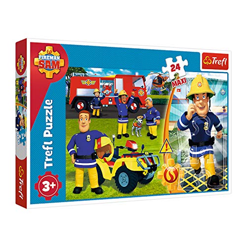 Trefl TR14290 Der tapfere Feuerwehrmann, Fireman Sam 24 Maxiteile, für Kinder ab 3 Jahren Puzzle, Farbig von Trefl