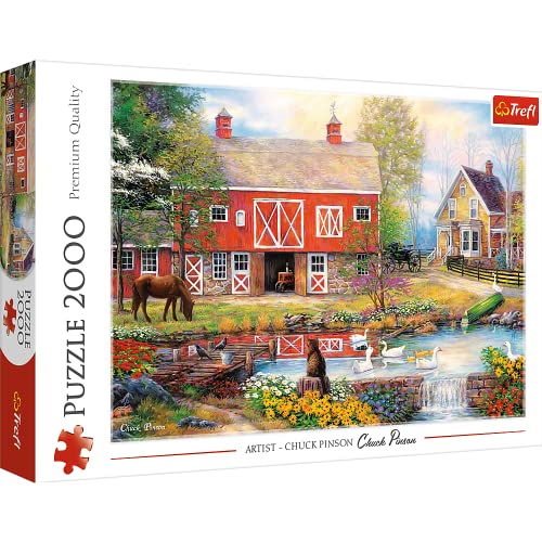 Trefl TR27106 Idyllisches Leben 2000 Teile, Premium Quality, für Erwachsene und Kinder ab 12 Jahren Puzzle, Farbig, Tropenwald von Trefl