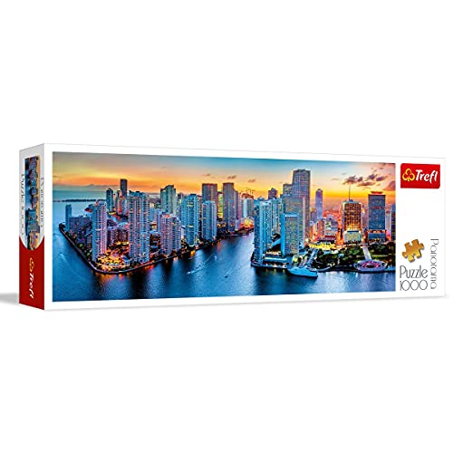 Trefl TR29027 Miami bei Dämmerung 1000 Teile, Panorama, Premium Quality, für Erwachsene und Kinder ab 12 Jahren Puzzle, Farbig Trefl TR29027 Miami bei Dämmerung 1000 Teile, Panorama, Premium Quality, für Erwachsene und Kinder ab 12 Jahren Puzzle, Farbig von Trefl