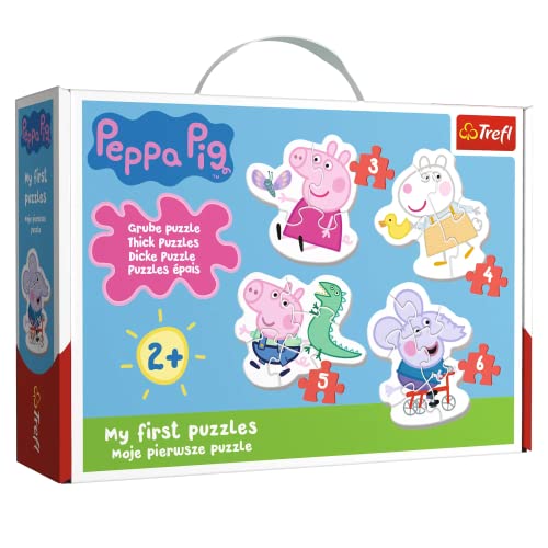 Trefl TR36086 Die reizende Wutz, Peppa Pig 3 bis 6 Teilen, 4 Sets, Baby Classic, für Kinder ab 2 Jahren Puzzle, Farbig von Trefl