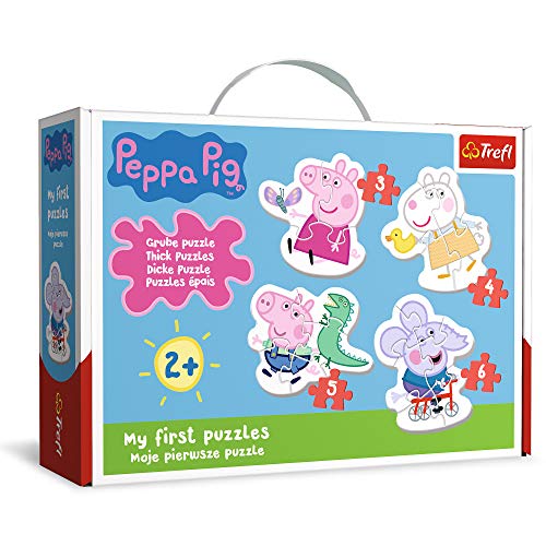 Trefl TR36086 Die reizende Wutz, Peppa Pig 3 bis 6 Teilen, 4 Sets, Baby Classic, für Kinder ab 2 Jahren Puzzle, Farbig von Trefl