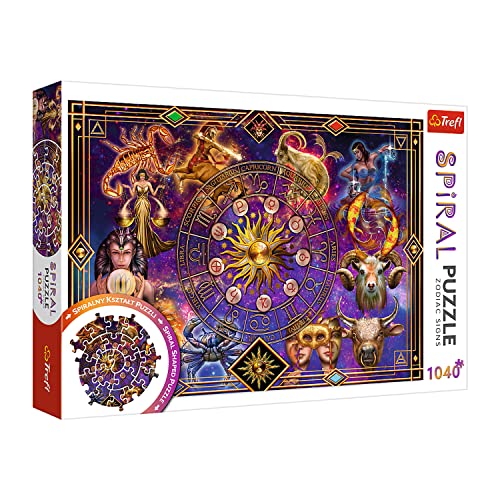 Trefl TR40015 Puzzle-Sternzeichen, 1040 Teile, Spiralpuzzle, Premium-Qualität für Erwachsene und Kinder ab 12 Jahren, Tierkreiszeichen von Trefl