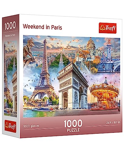 Trefl Weekend in Paris 1000 Teile Puzzle 68,6 x 48,3 cm DIY Puzzle, kreativer Spaß, klassisches Puzzle für Erwachsene und Kinder ab 12 Jahren von Trefl