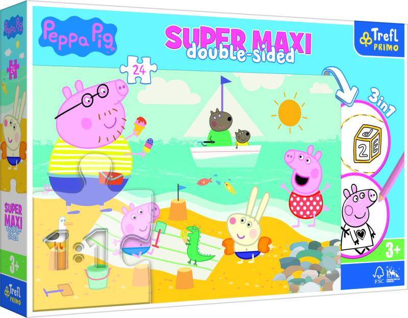 Trefl XXL Teile - Happy Peppa Pig Day 24 Teile Puzzle Trefl-41010 von Trefl