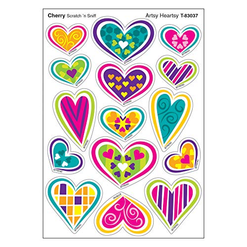 TREND ENTERPRISES - Artsy Heartsy/Cherry Mixed Shapes Stinky Stickers, 60 Count von TREND ENTERPRISES INC.