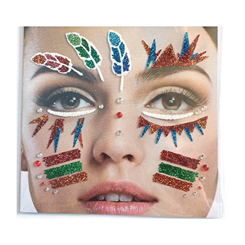 Gesichts Tattoo Face Art Halloween Karneval Indianer von TrendandStylez