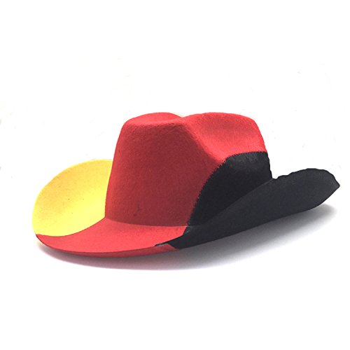 TrendandStylez 100 x Cowboy Hut Deutschland Schwarz Rot Gold Filzhut WM & EM von TrendandStylez