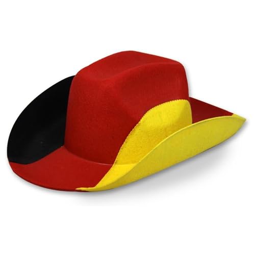 TrendandStylez Cowboyhut Deutschland, Unisex, Hut schwarz rot gold, Deutschland Fanartikel für Fußball, Karneval von TrendandStylez