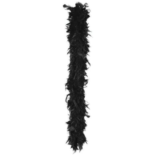 Trendandstylez Federboa 180cm Federschal 50g Karneval Boa 11 Farben (Schwarz) von Trendandstylez