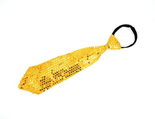 TrendandStylez Glitzer Krawatte Gold, Pailletten, Schlips, für Karneval, Halloween, Fasching von TrendandStylez