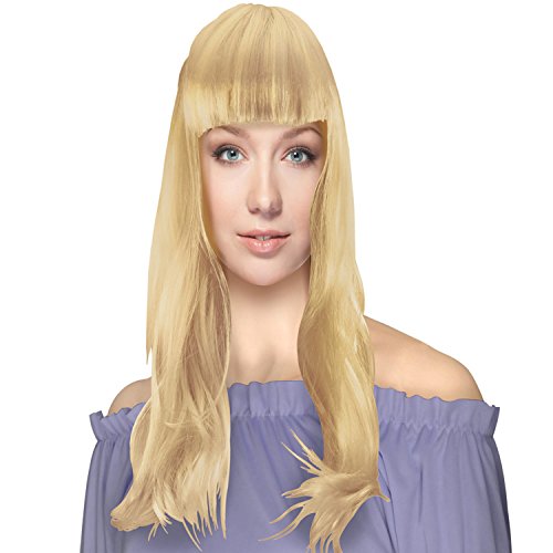 TrendandStylez Langhaar Perücke Pagen Bob Cabaret Wig (Blond) von TrendandStylez