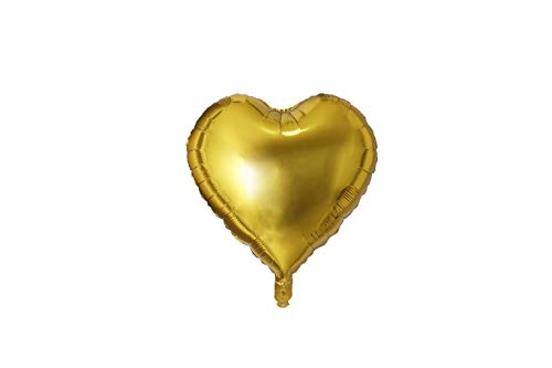 20x Folienballon Herz Ø 45cm Helium Luftballon Herzballon Folienballons für Hochzeit Geburtstag Jahrestag Geschenk (Gold) von Trendario